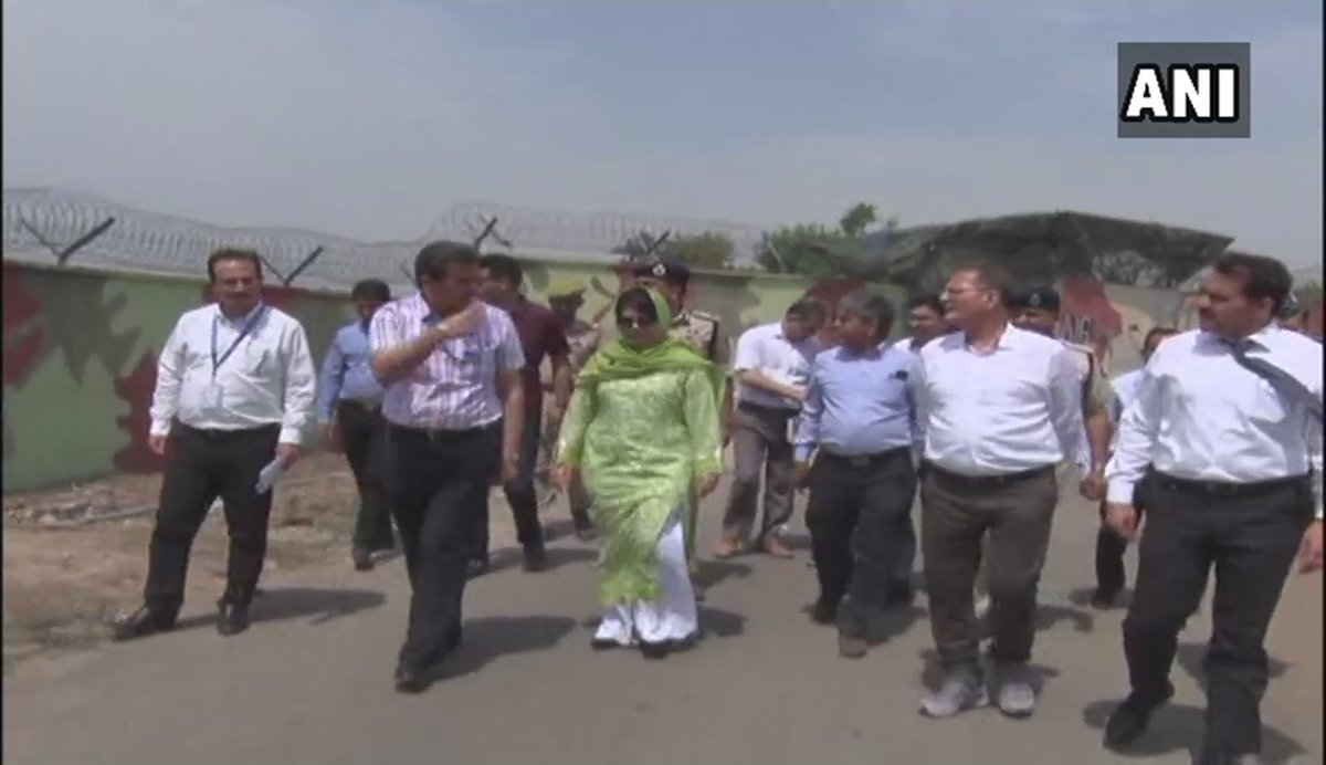 J&K Chief Minister Mehbooba Mufti visited Arnia sector along the Line of Control (LoC) and met families affected due to ceasefire violation by Pakistan   