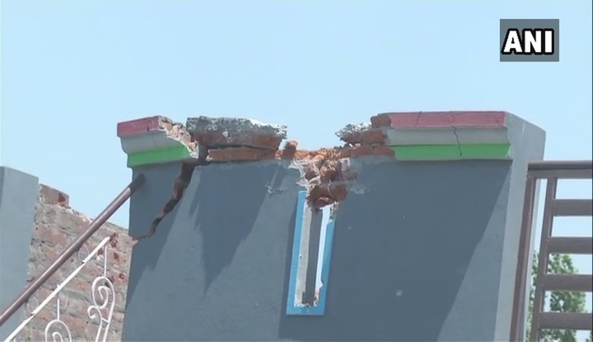 Jammu and Kashmir: Houses damaged in ceasefire violation by Pakistan in Samba's Ramgarh   