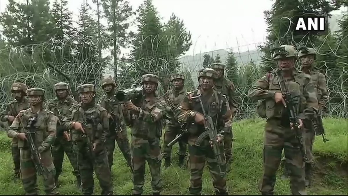 Visuals of drill performed by the Indian Army in Hajipur area of Jammu And Kashmir. Captain Ajit Singh said, 'Our main aim is to neutralize the enemy. Whether we have to face hardship of the weather or terrain. We train hard so that we can overcome these challenges'