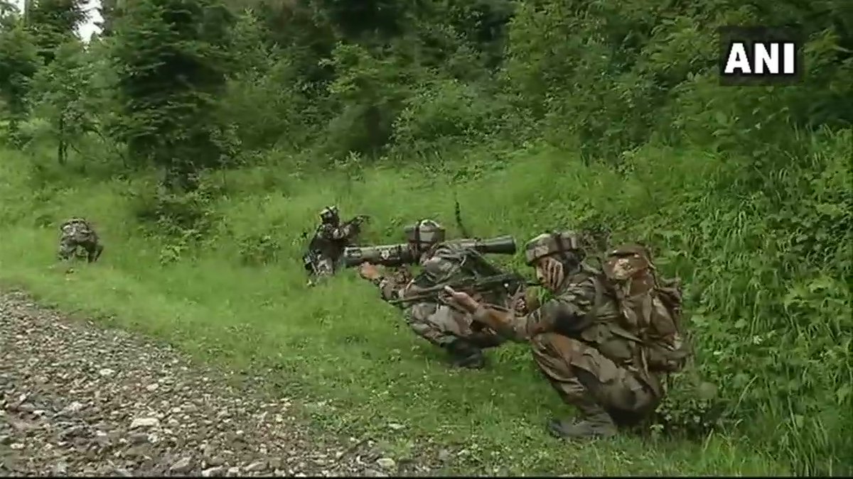Visuals of drill performed by the Indian Army in Hajipur area of Jammu And Kashmir. Captain Ajit Singh said, 'Our main aim is to neutralize the enemy. Whether we have to face hardship of the weather or terrain. We train hard so that we can overcome these challenges'