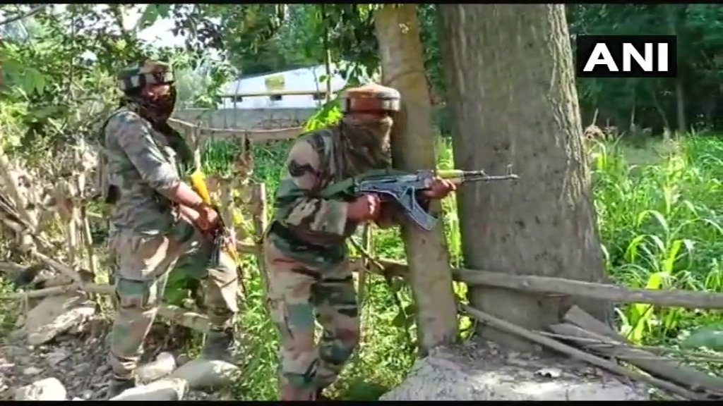 Jammu and Kashmir: Visuals from the site of encounter between security forces and militants in Kulgam's Chadder area