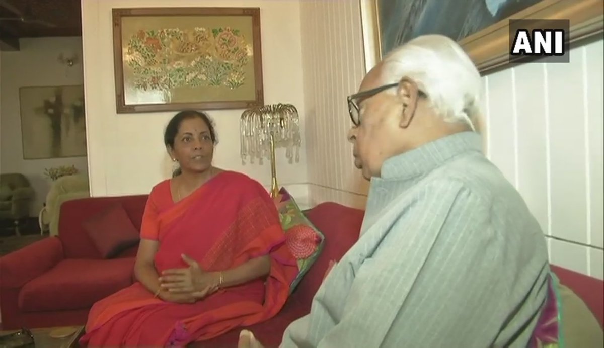 Indian Defence Minister Nirmala Sitharaman met Jammu And Kashmir Governor NN Vohra earlier today in Srinagar