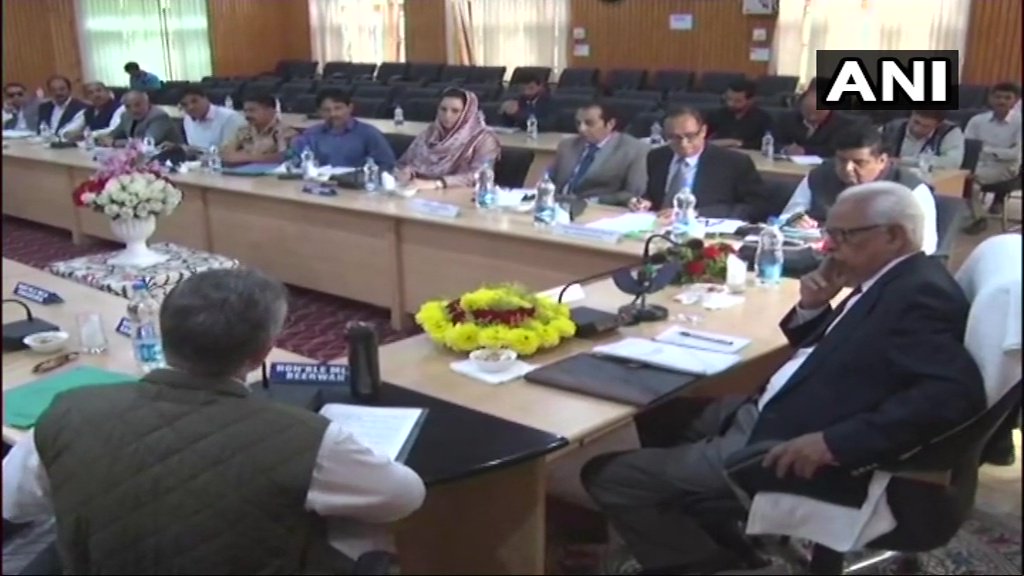Jammu and Kashmir Governor NN Vohra met leaders of all political parties and discussed various issues with them, earlier today.   