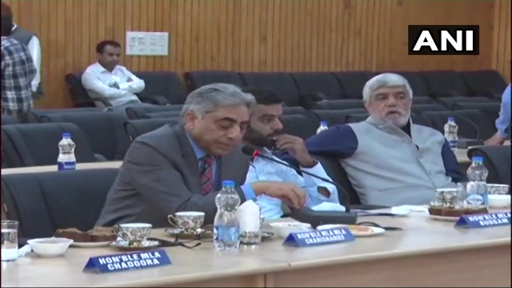 Jammu and Kashmir Governor NN Vohra met leaders of all political parties and discussed various issues with them, earlier today.   