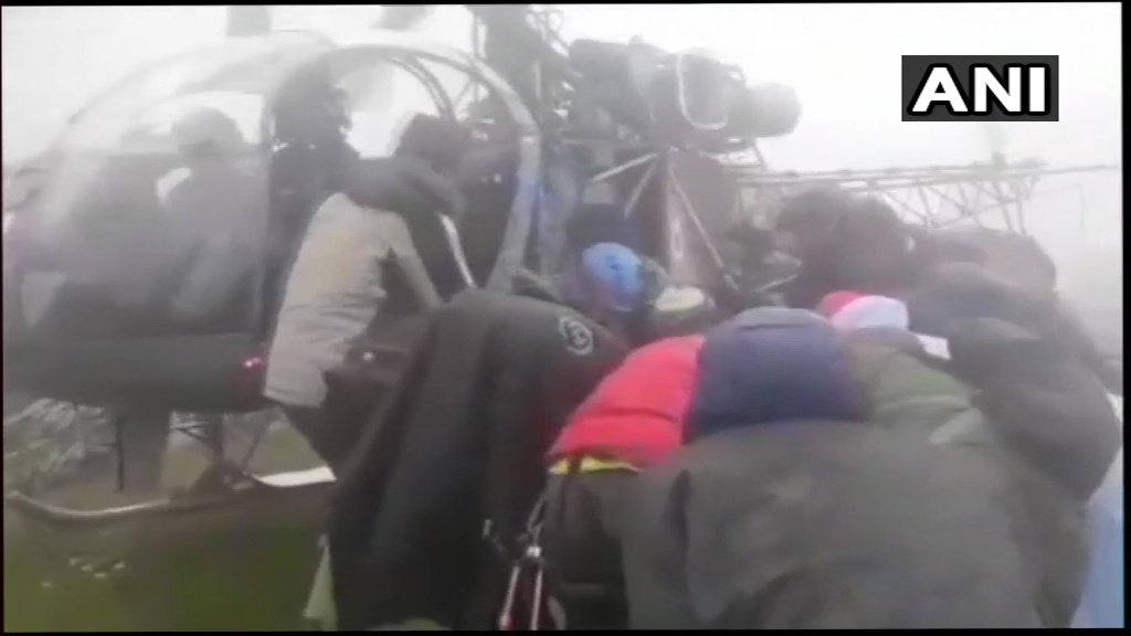 Indian Air Force (IAF) along with local administration rescued a trekker earlier today. The trekker was injured after a trekking team was hit by rocks while they were descending from Kolahoi Glacier yesterday. Two trekkers were killed in the incident. Jammu And Kashmir   