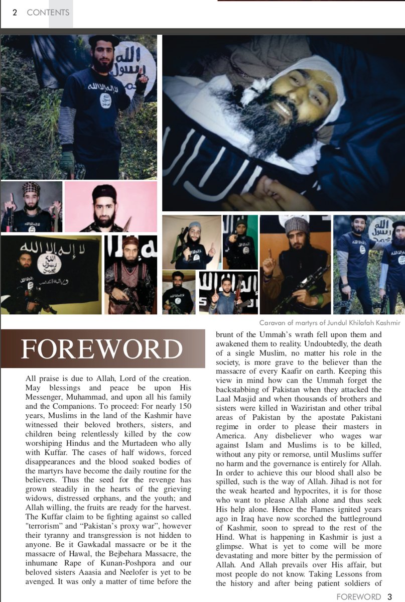 Another sign that Jihadi is Kashmir is gaining ground. The local IS affiliate, ISJK, launches a new English language magazine 'Al Risalah'.   