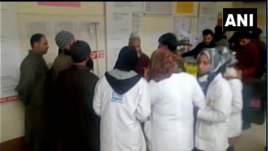 Pictures from the hospital where students who have been injured in an explosion at a tution centre in Kashmir's Pulwama, are admitted 