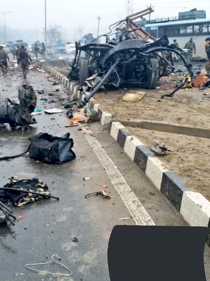 At least 18 Indian soldiers killed, many other injured in an IED blast that ripped through their Jammu to Srinagar convoy in Awantipora,  Kashmir   