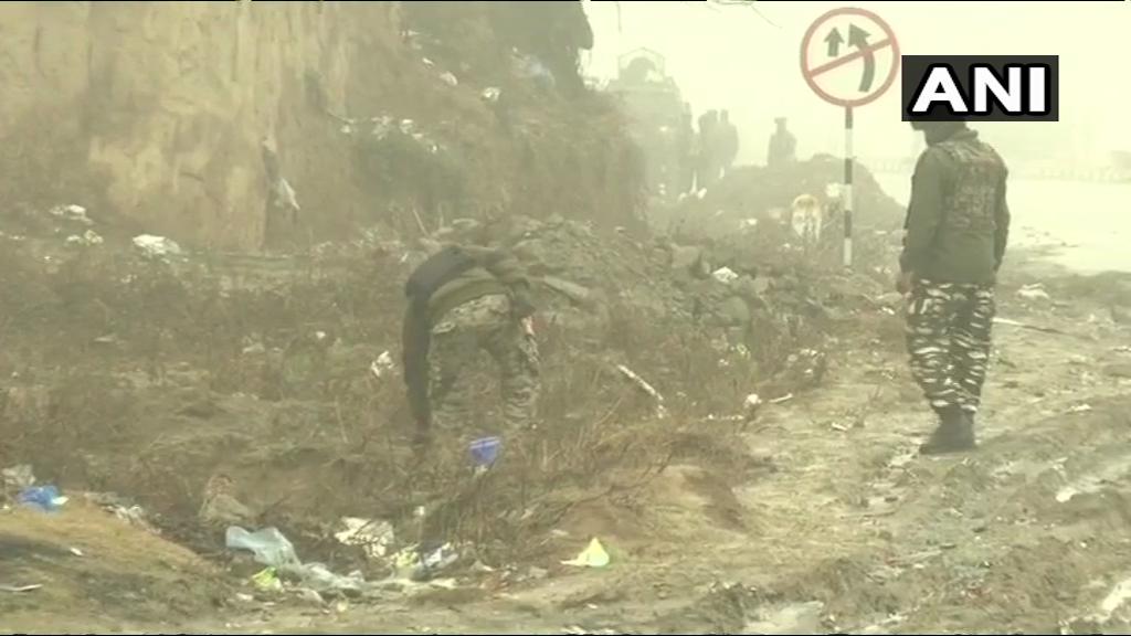 Latest visuals from the site of PulwamaTerrorAttack in Jammu and Kashmir. 40 CRPF soldiers lost their lives in the terror attack yesterday.   