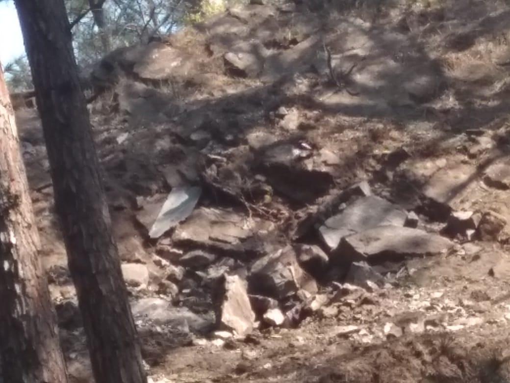 J&K: Pictures of craters formed from Pakistani bombs dropped near Indian Army post in Rajouri sector. Pic courtesy: Army sources)   