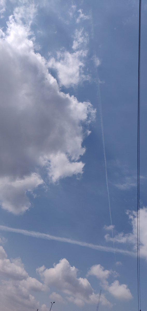 Fighter jet trails over Srinagar right now