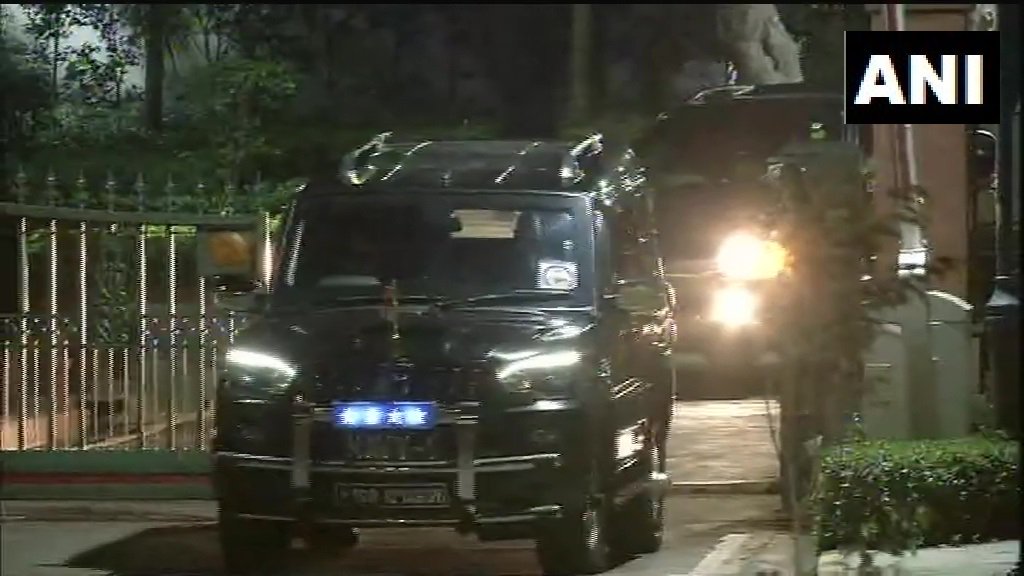 Delhi: Visuals from outside 7, Lok Kalyan Marg where the CCS (Cabinet Committee on Security) meeting has   concluded.   