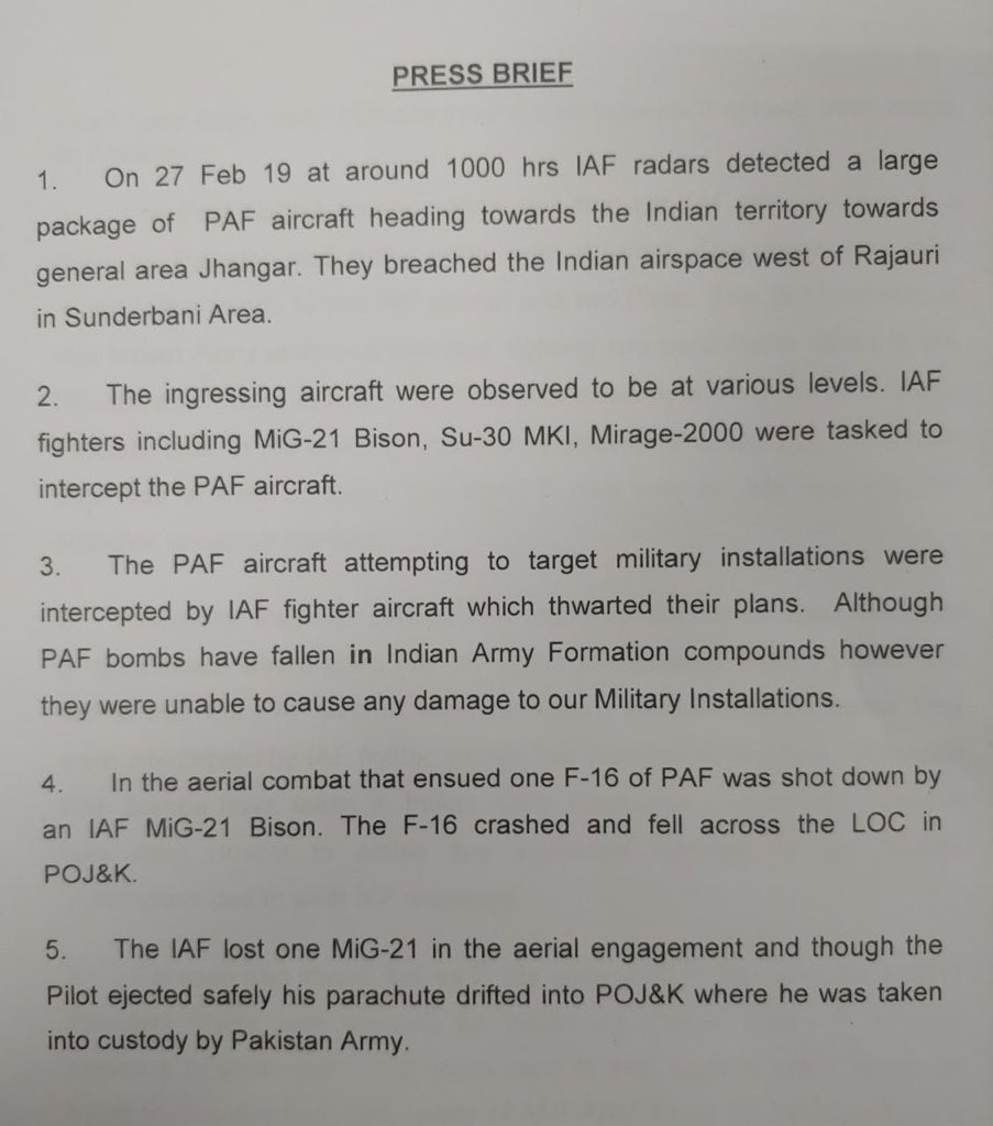 Here's the Indian Air Force's official statement out now.   