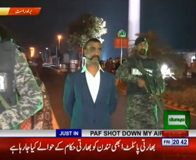 Captured Indian Pilot Abhinandan being handed over to India