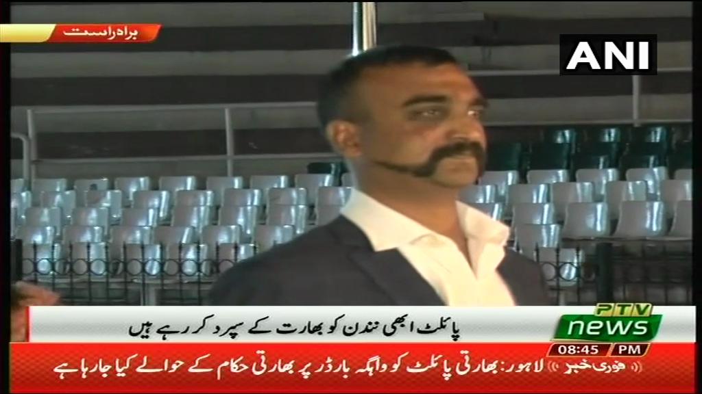 IAF Wing Commander Abhinandan Varthaman at Wagah-Attari border   