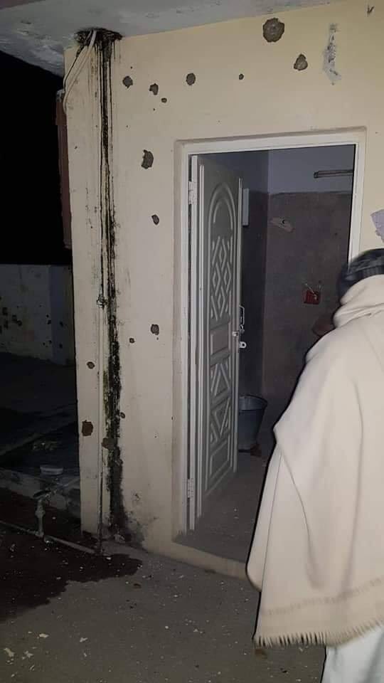 Damage to private house from shrapnel in Samahni sector of Azad Kashmir  
