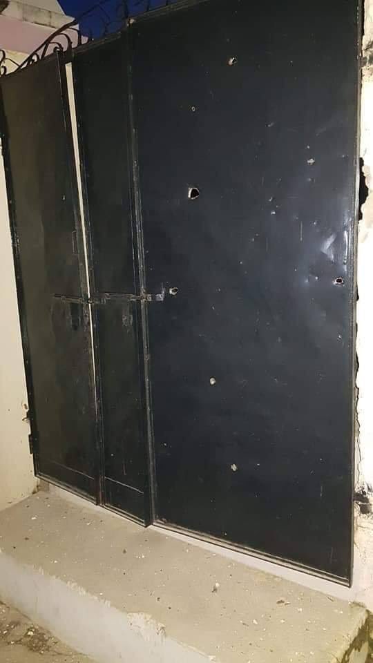 Damage to private house from shrapnel in Samahni sector of Azad Kashmir  