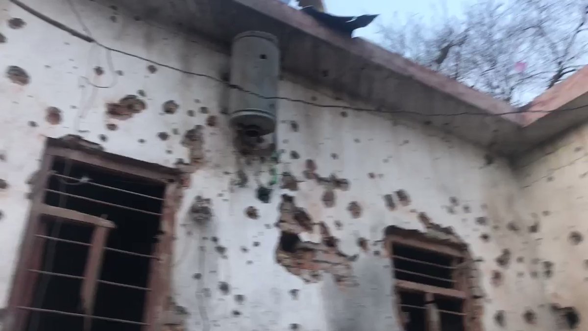 This family's house in Pakistani Administered Kashmir is less than 1km from an Indian army post, and close to a Pakistani position. their home was partially destroyed earlier this week by Indian shelling.   