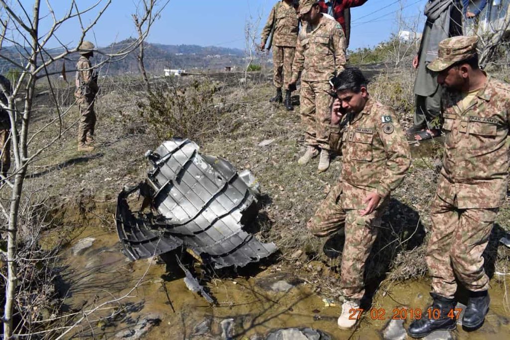 A piece of IAF MiG-21 fuselage 