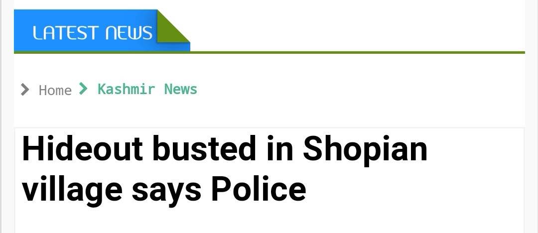 Police and Army claimed to have busted a militant hideout in Shirmal area of South Kashmir Shopian.