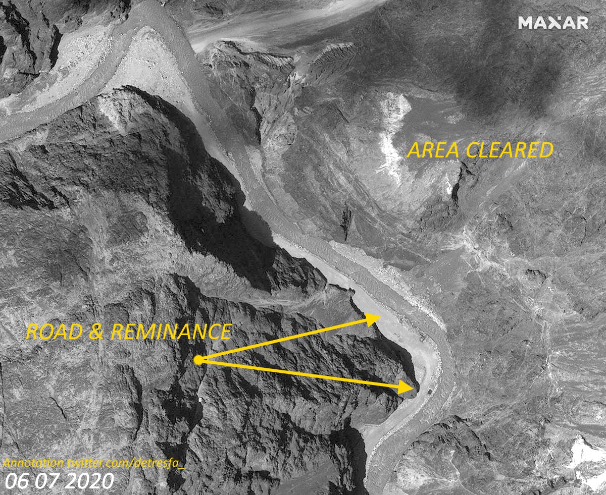 Maxar Release images from Galwan Valley, shows withdrawal of troops & positions as per the agreement between India & China part of the India-China standoff