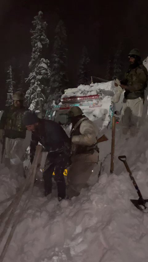 Indian Army rescues 30 civilians during avalanches near Sadhna Pass in Tangdhar of North Kashmir. 12 vehicles were also later retrieved and snow clearance operations conducted in dangerous conditions. Entire effort took about five to six hours. Kudos to the forces
