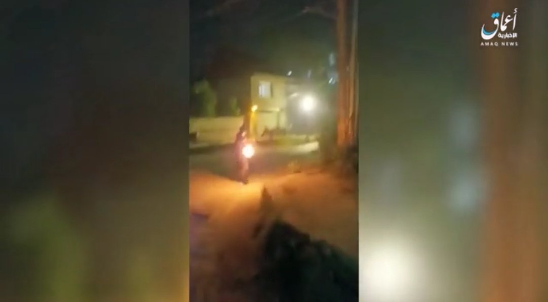 Amaq released video of ISHP fire bomb attack against an Indian police barracks in Srinagar, Jammu & Kashmir