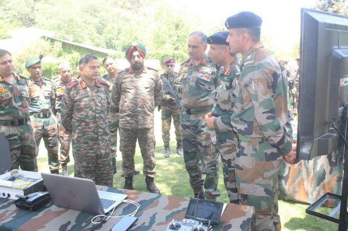 Northern Army Commander Lt Gen Upendra Dwivedi visited the 'Ace of Spades' division in Rajouri, J&K to review the security situation, operational preparedness there. He was briefed on the efforts to maintain security along the Line of Control & counter-infiltration grid